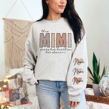 Load image into Gallery viewer, Custom Wears her heart on her sleeve Sweatshirt