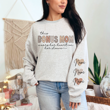 Load image into Gallery viewer, Custom Wears her heart on her sleeve Sweatshirt