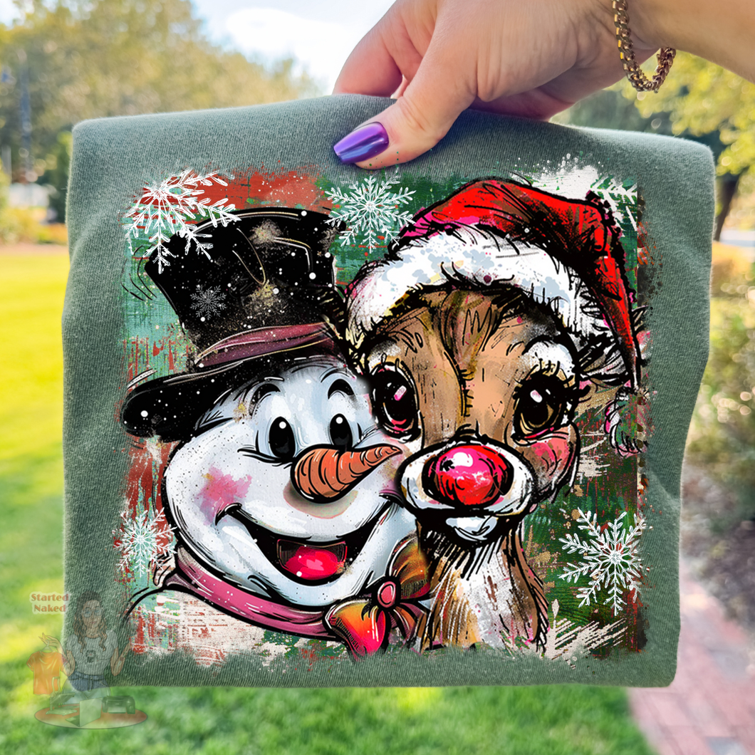 Reindeer & Snowmen Tee