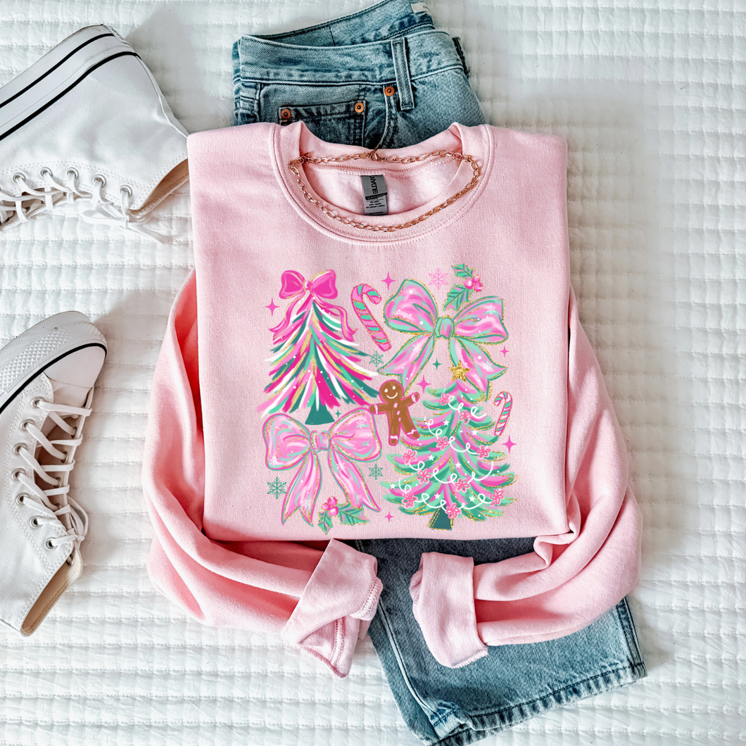 A Pink Christmas Sweatshirt