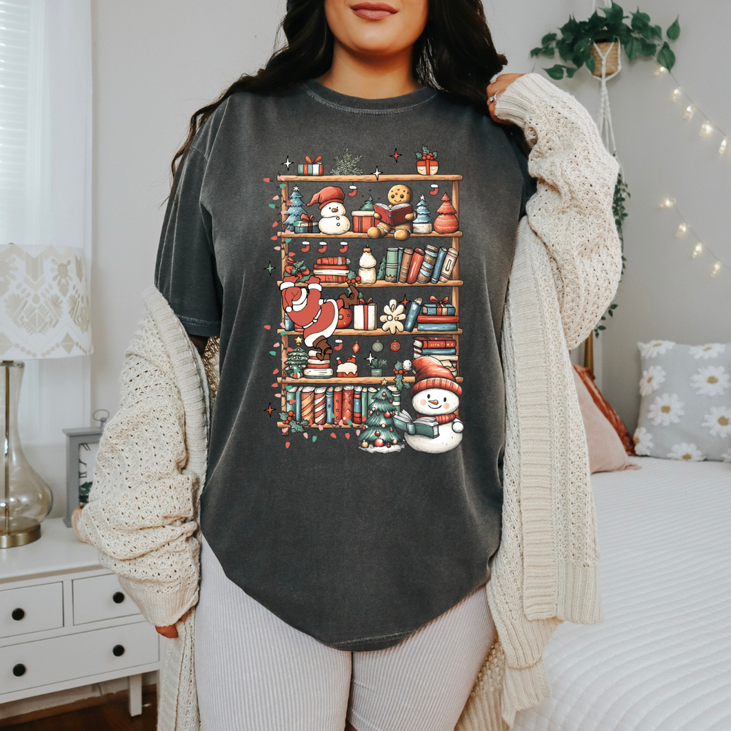 Christmas Bookshelf Tee