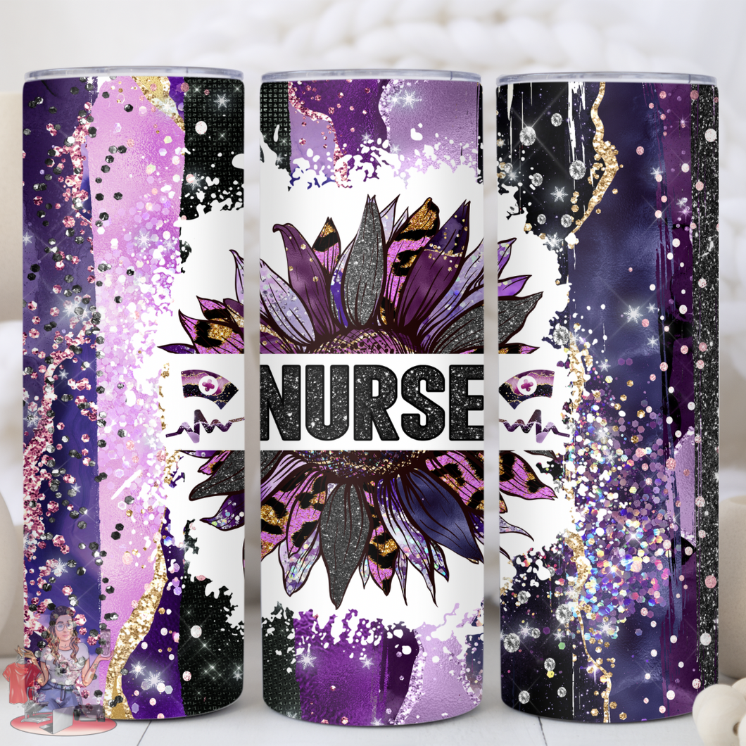 Nurse (Purple Sunflower) 20 oz Tumbler