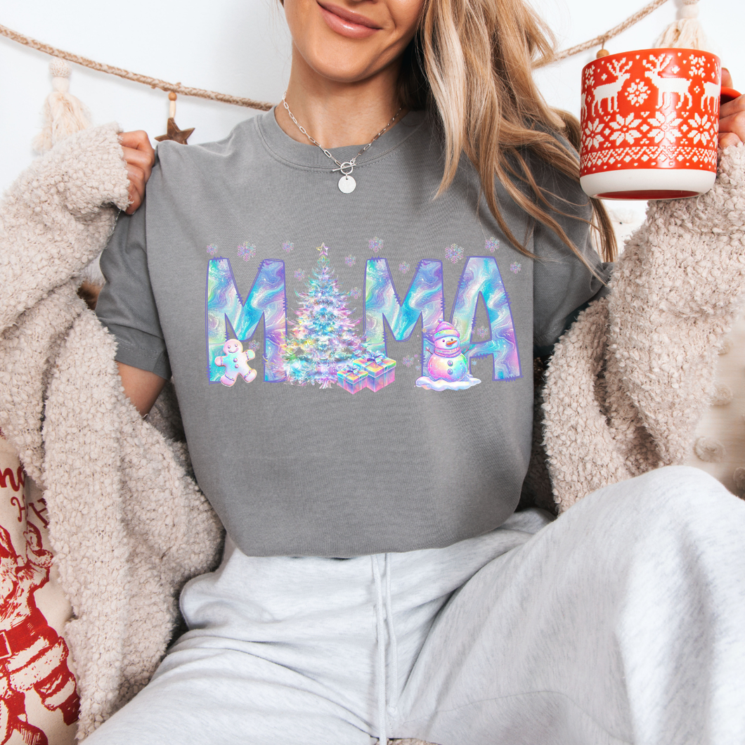 Mama Pastel Christmas Tee
