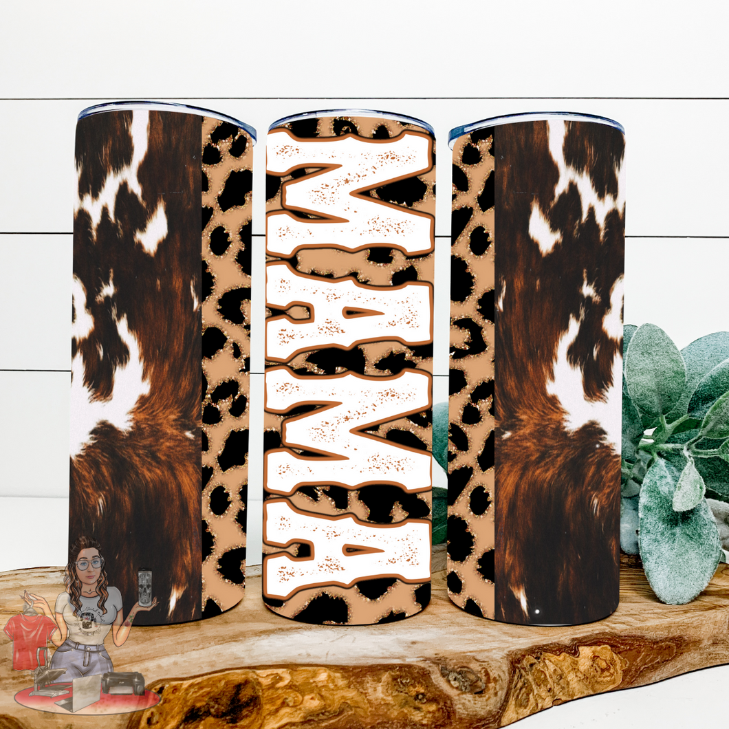 Cowhide Mama 20 oz Tumbler
