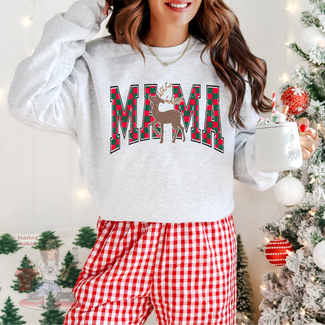 Checkered Mama Christmas Sweatshirt