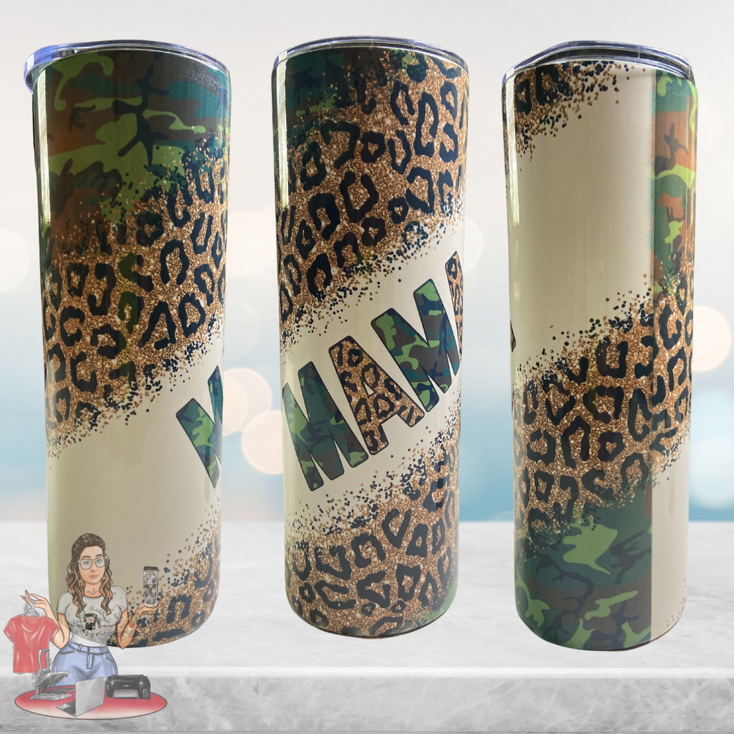 Mama (Army & Cheetah) 20 oz Tumbler