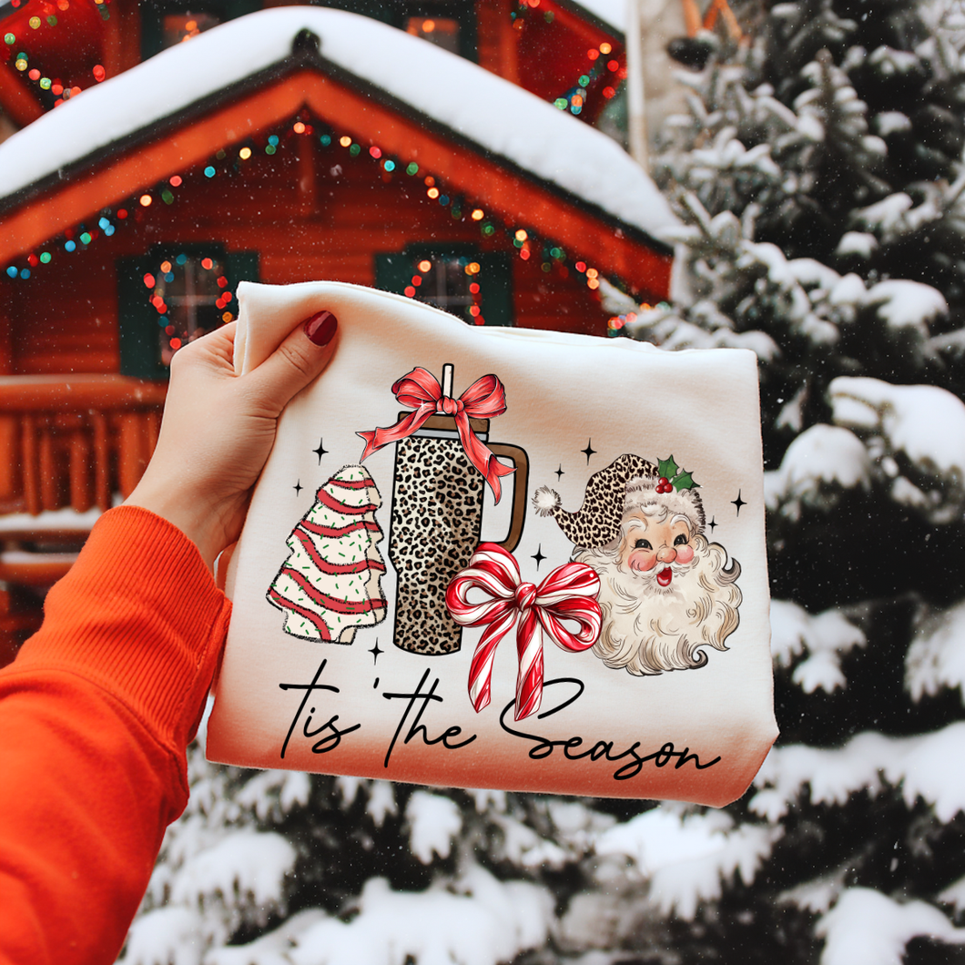 Tis the season Santa and tree cakes Tee