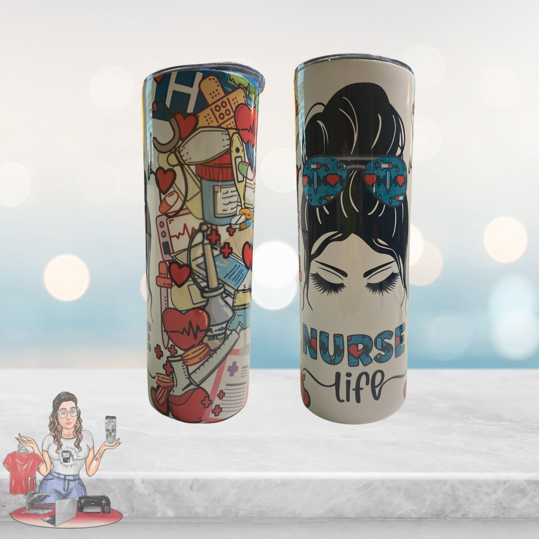 Colorful Nurse Life 20 oz Tumbler