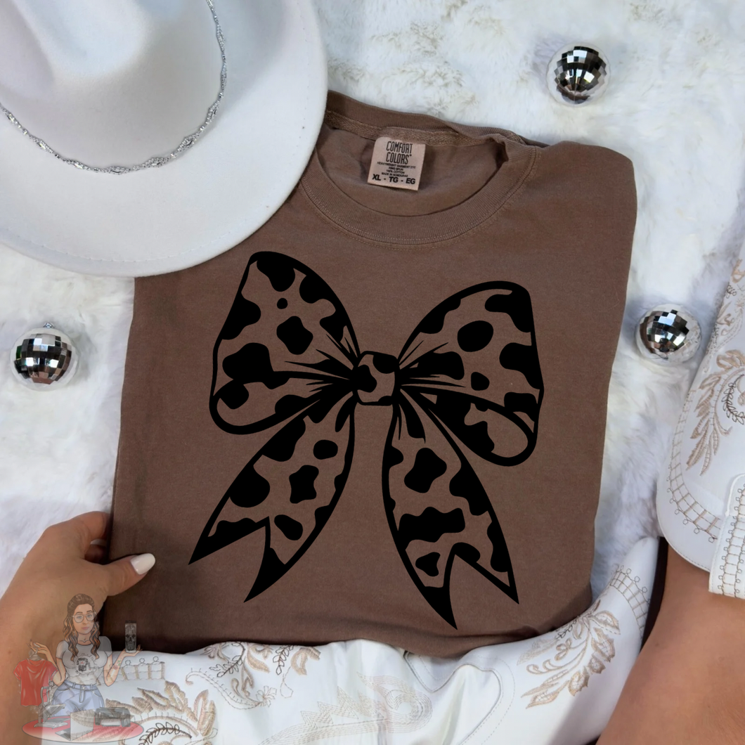 Cowhide Bow Tee