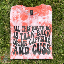 Load image into Gallery viewer, Drink Caffeine &amp; Cuss Bleached Tee

