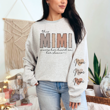 Load image into Gallery viewer, Custom Wears her heart on her sleeve Sweatshirt
