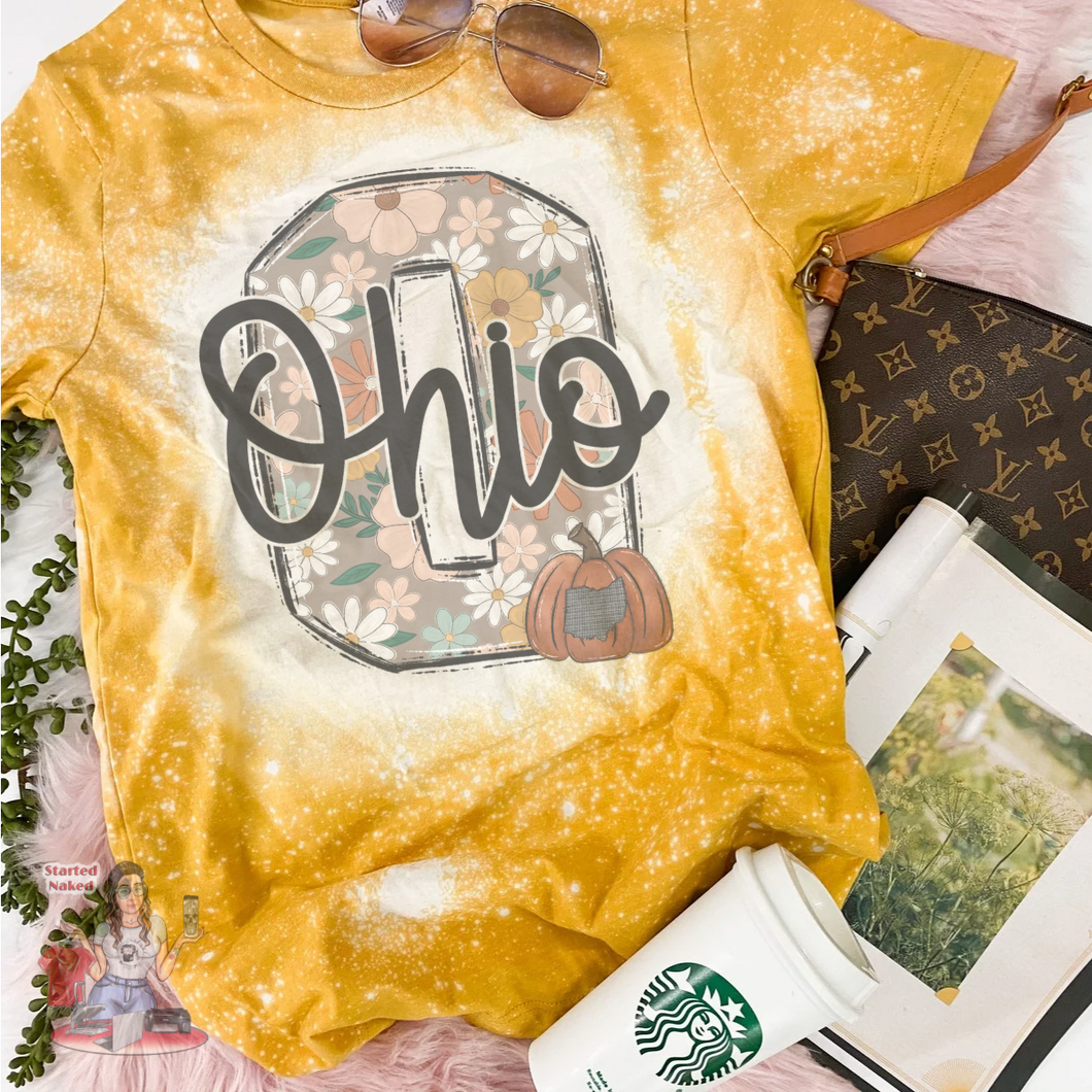 Fall Ohio Bleached Tee