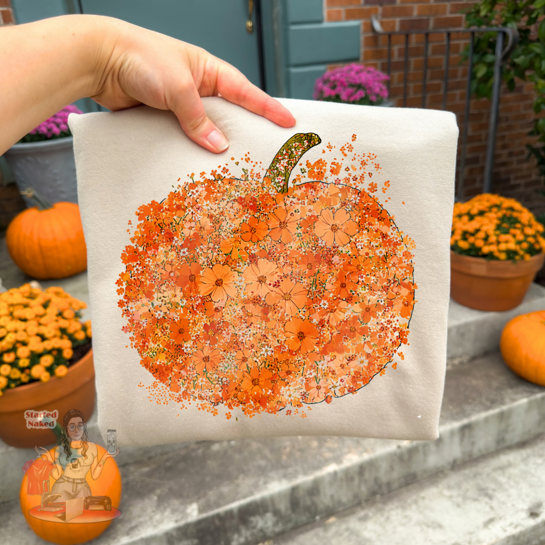 Flower Pumpkin Sweatshirt