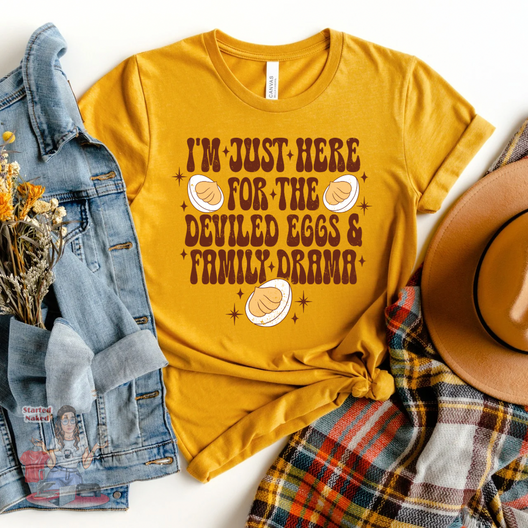 Deviled eggs and family drama tee